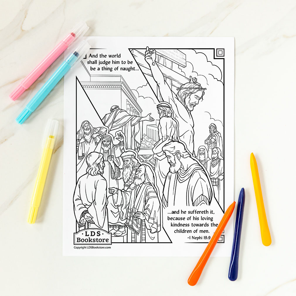 The Crucifixion of Christ Coloring Page - Digital Download - LDPD-PBL-COLOR-CRUX