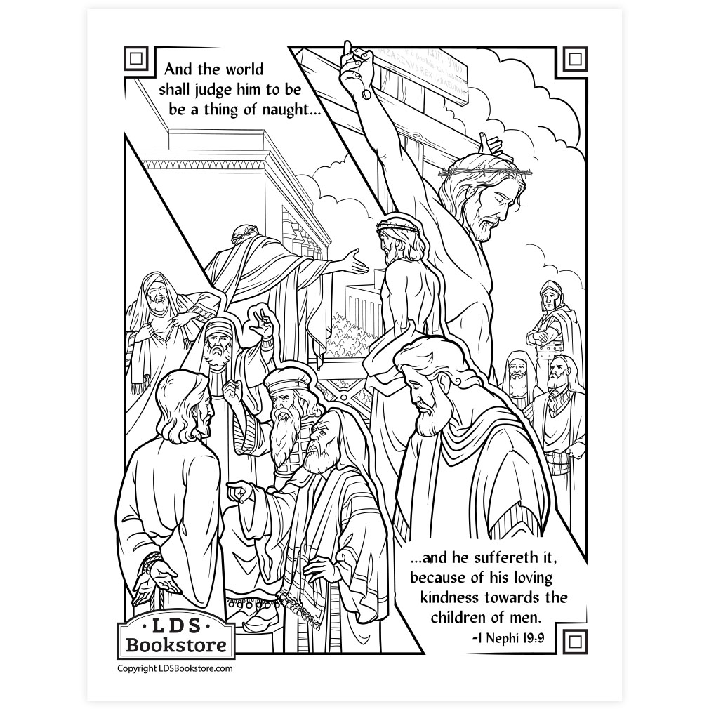 The Crucifixion of Christ Coloring Page - Digital Download - LDPD-PBL-COLOR-CRUX
