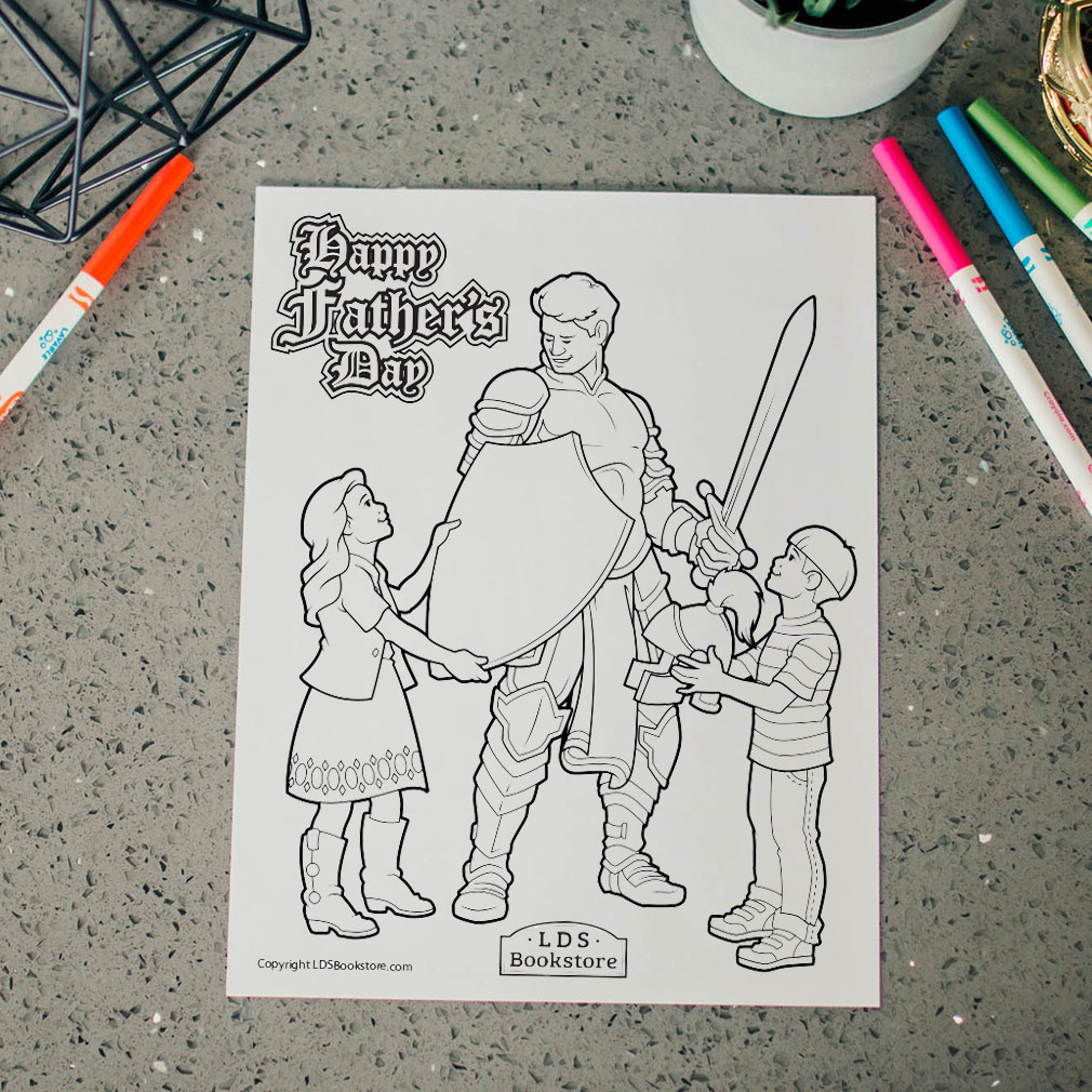 Armour of God Father's Day Coloring Page - Digital Download - LDPD-COLOR-DAD20