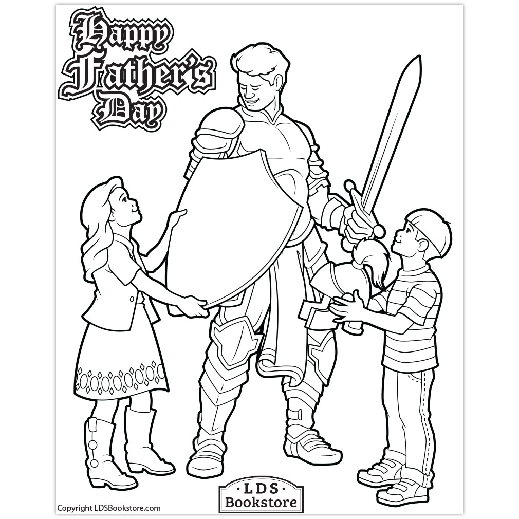 Armour of God Father's Day Coloring Page - Digital Download - LDPD-COLOR-DAD20