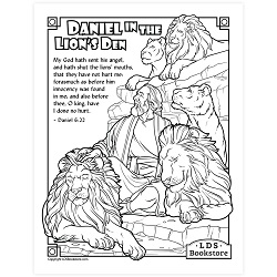 Daniel in the Lions Den Coloring Page - Digital Download come follow me coloring page, free lds coloring page, old testament coloring page, pearl of great price coloring page