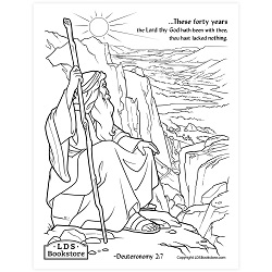 Moses and the Promised Land Coloring Page - Digital Download