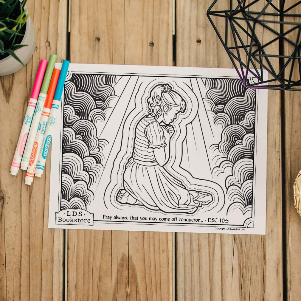 Pray Always Coloring Page - Digital Download - LDPD-PBL-COLOR-DOCTCOV10