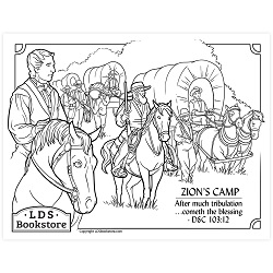 Zions Camp Coloring Page - Digital Download free lds coloring page, lds coloring page, come follow me activities, come follow me coloring page, doctrine and covenants coloring page, temple coloring page