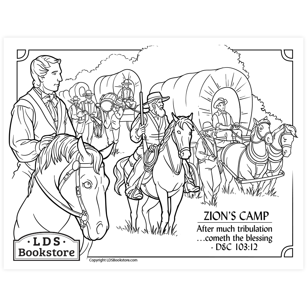 Zion's Camp Coloring Page - Digital Download - LDPD-PBL-COLOR-DOCTCOV103