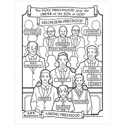 The Holy Priesthood Organization Coloring Page - Digital Download free lds coloring page, lds coloring page, come follow me activities, come follow me coloring page, doctrine and covenants coloring page, temple coloring page