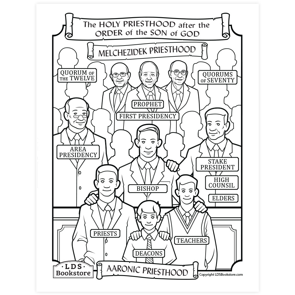 The Holy Priesthood Organization Coloring Page - Digital Download - LDPD-PBL-COLOR-DOCTCOV107