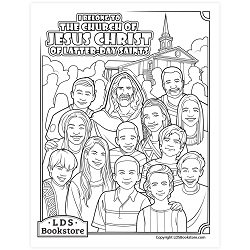 I Belong to the Church of Jesus Christ Coloring Page - Digital Download free lds coloring page, lds coloring page, come follow me activities, come follow me coloring page, doctrine and covenants coloring page, temple coloring page