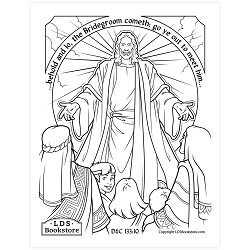 The Bridegroom Cometh Coloring Page - Digital Download free lds coloring page, lds coloring page, come follow me activities, come follow me coloring page, doctrine and covenants coloring page, temple coloring page