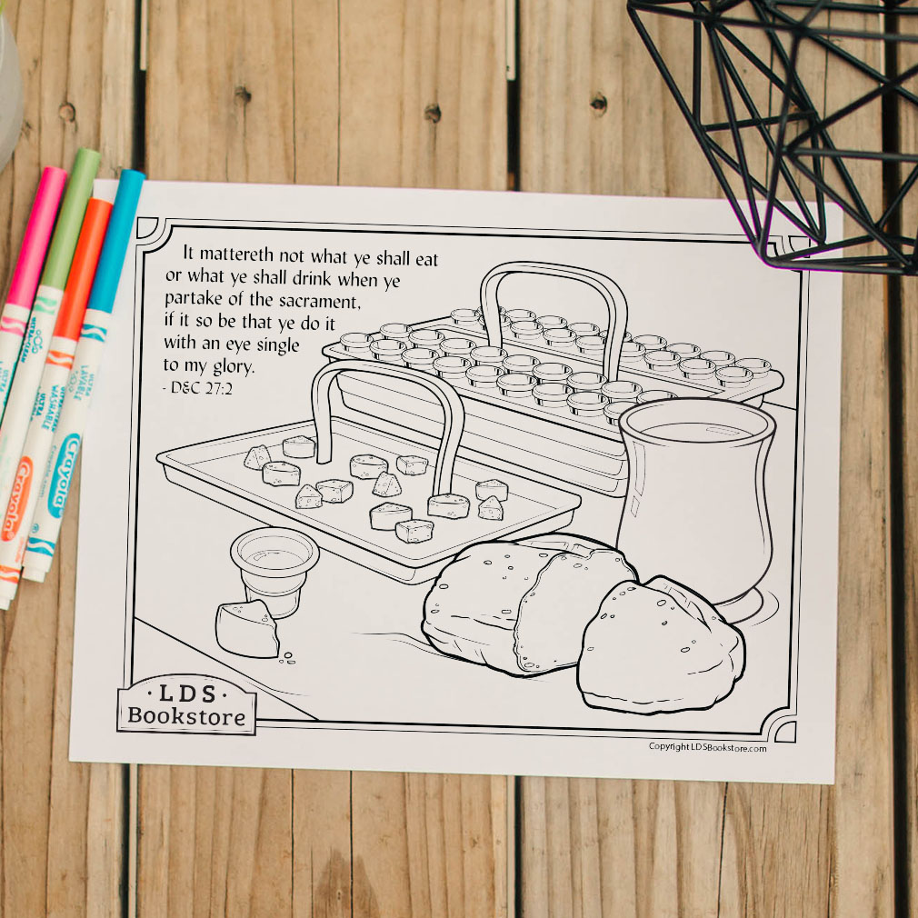 Partake of the Sacrament Coloring Page - Digital Download - LDPD-PBL-COLOR-DOCTCOV27