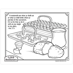 Partake of the Sacrament Coloring Page - Digital Download
