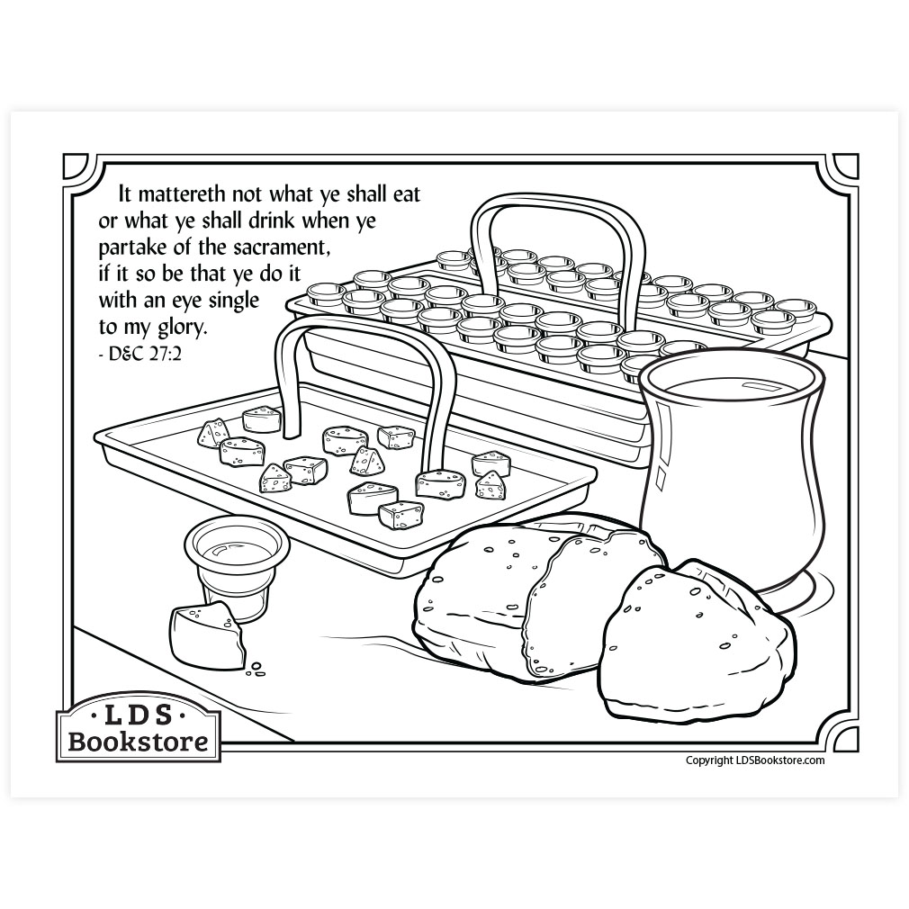 Partake of the Sacrament Coloring Page - Digital Download - LDPD-PBL-COLOR-DOCTCOV27