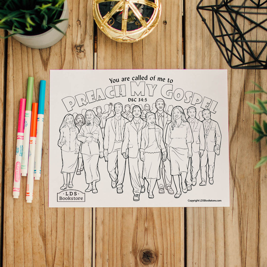 Preach My Gospel Coloring Page - Digital Download - LDPD-PBL-COLOR-DOCTCOV34