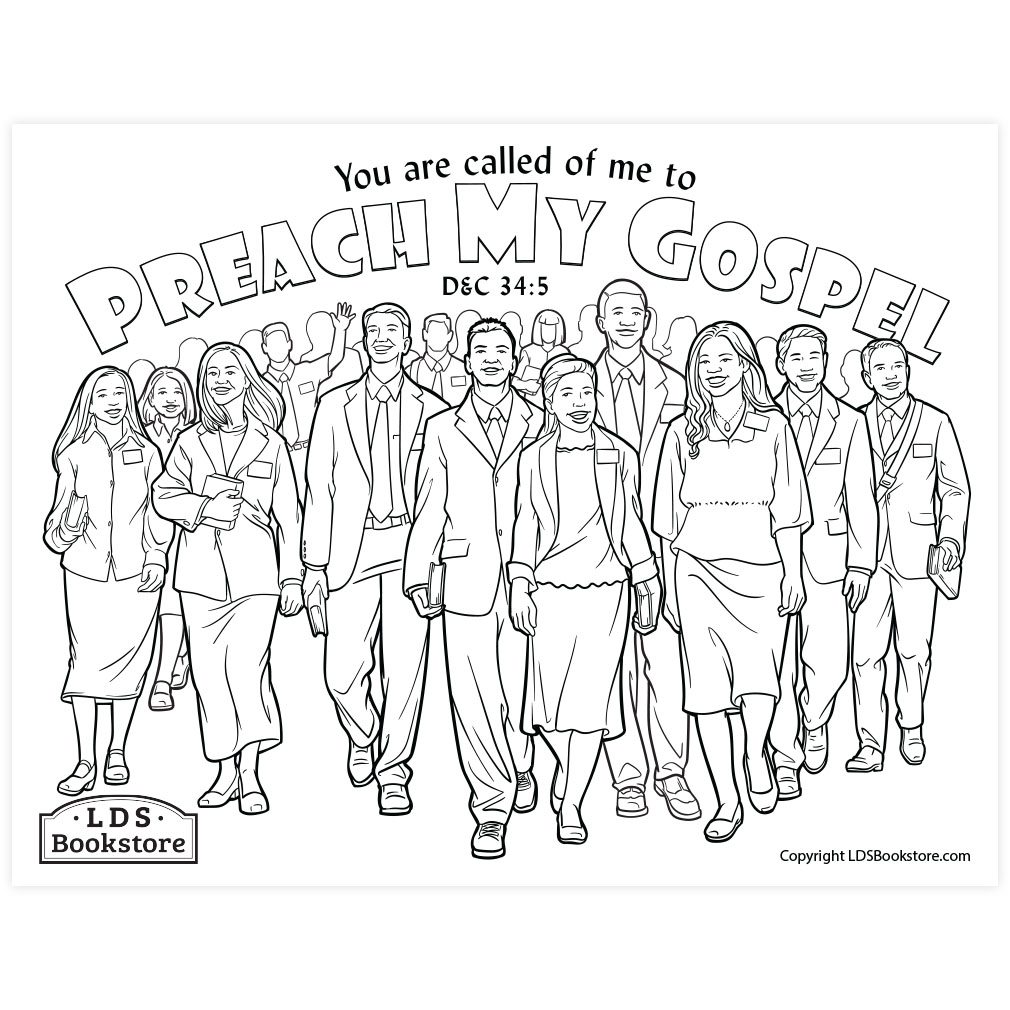 Preach My Gospel Coloring Page - Digital Download - LDPD-PBL-COLOR-DOCTCOV34