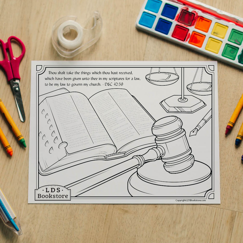 My Law to Govern My Church Coloring Page - Digital Download - LDPD-PBL-COLOR-DOCTCOV42