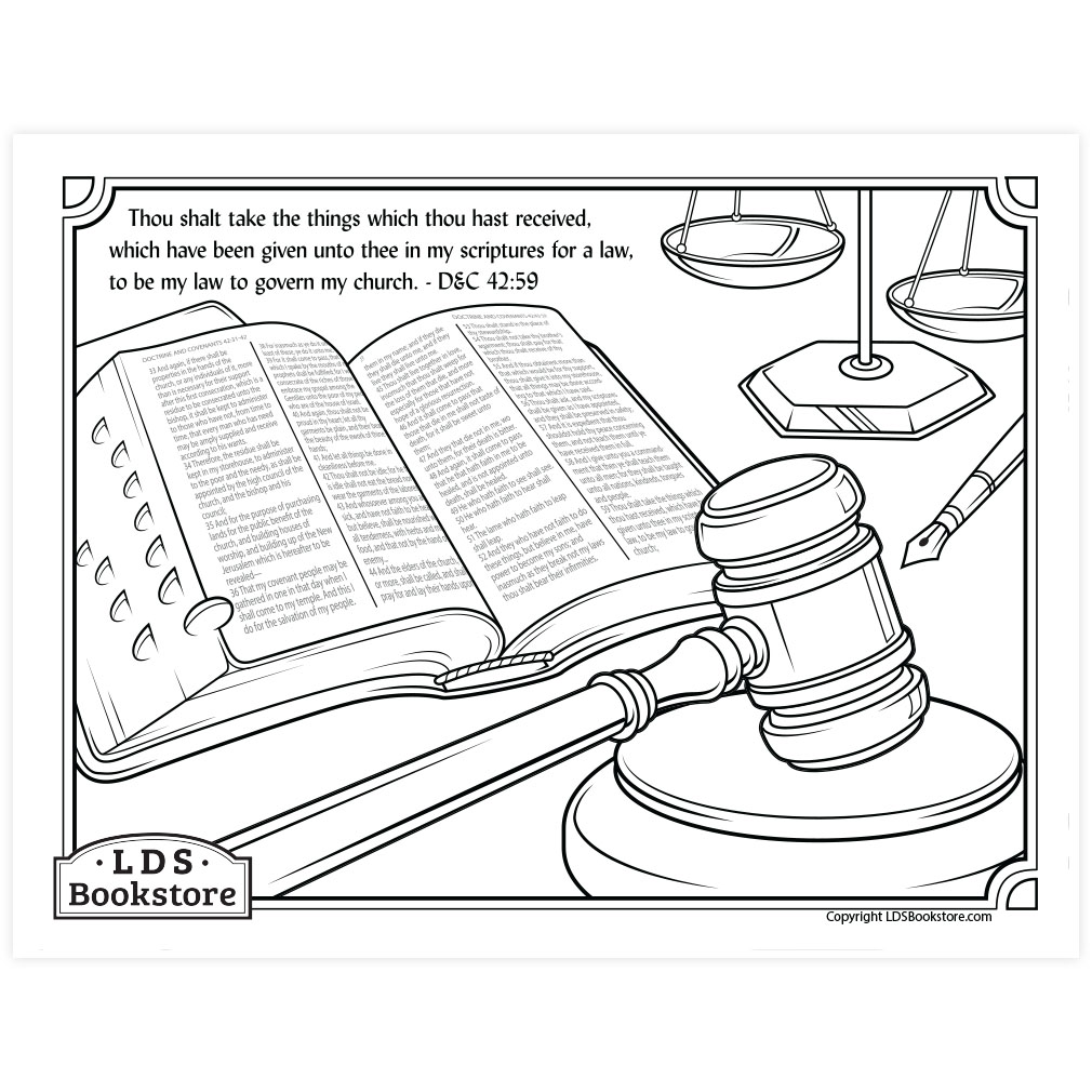 My Law to Govern My Church Coloring Page - Digital Download - LDPD-PBL-COLOR-DOCTCOV42