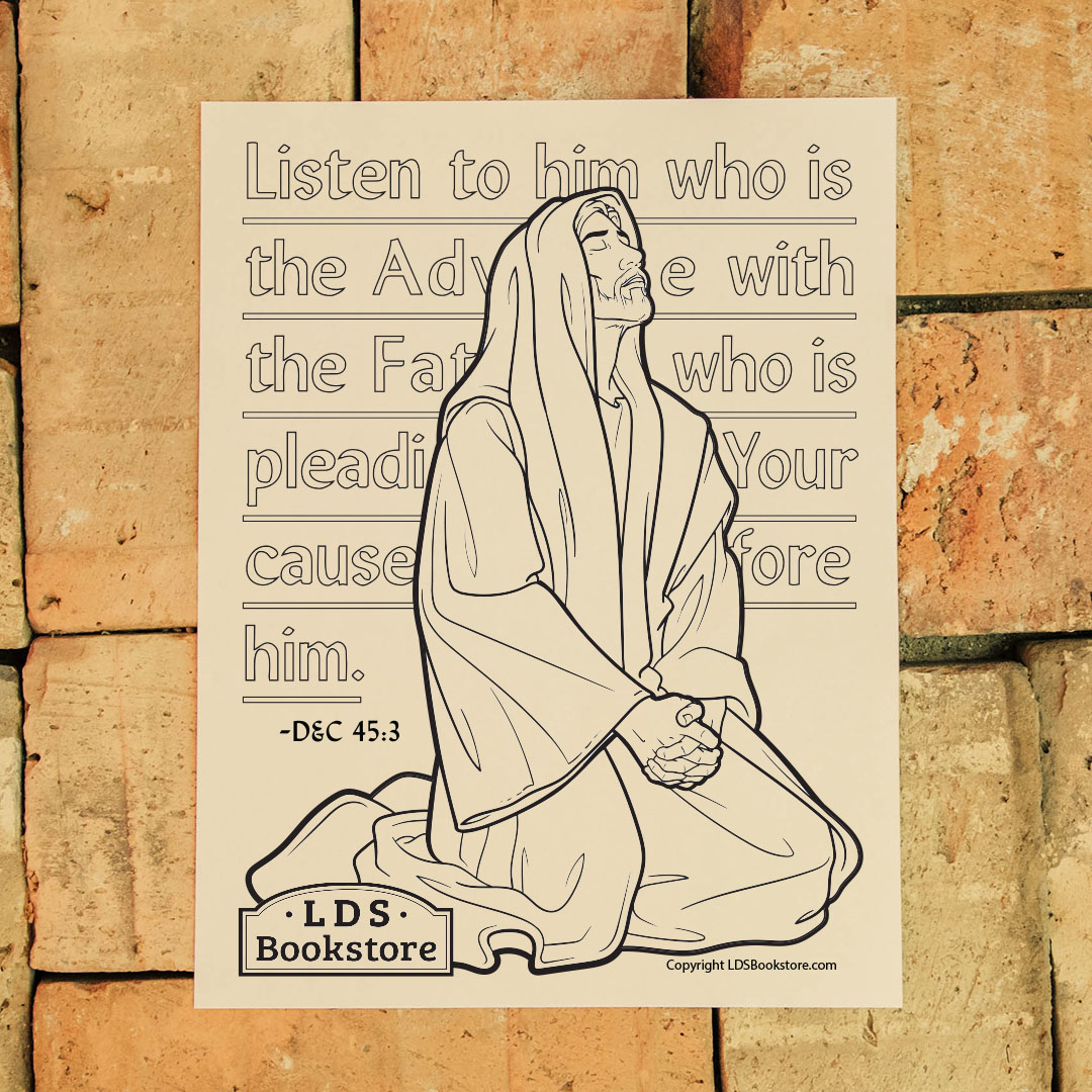 Jesus Christ Is Our Advocate Coloring Page - Digital Download - LDPD-PBL-COLOR-DOCTCOV45