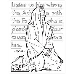 Jesus Christ Is Our Advocate Coloring Page - Digital Download free lds coloring page, lds coloring page, come follow me activities, come follow me coloring page, doctrine and covenants coloring page