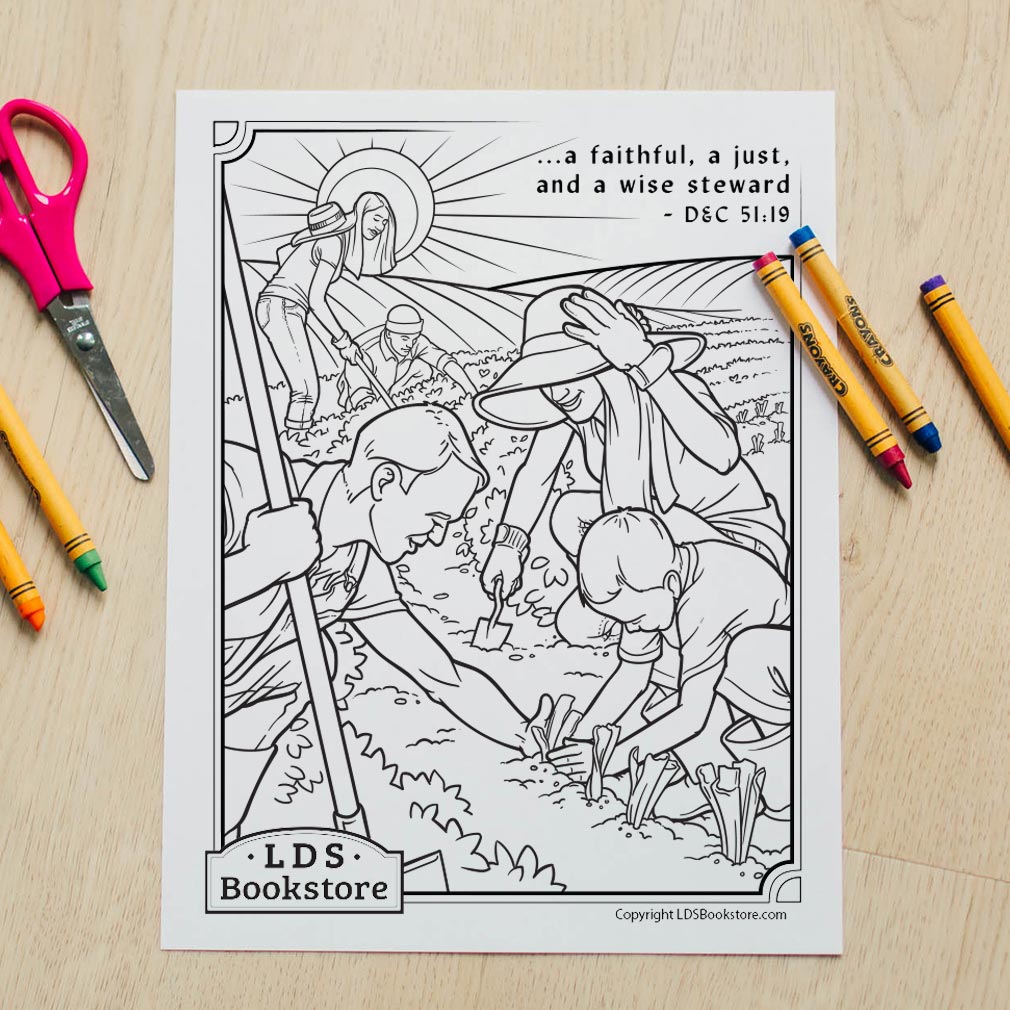 A Wise Steward Coloring Page - Digital Download - LDPD-PBL-COLOR-DOCTCOV51