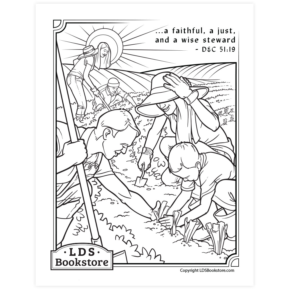 A Wise Steward Coloring Page - Digital Download - LDPD-PBL-COLOR-DOCTCOV51