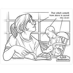 That Which Cometh From Above Is Sacred Coloring Page - Digital Download free lds coloring page, lds coloring page, come follow me activities, come follow me coloring page, doctrine and covenants coloring page