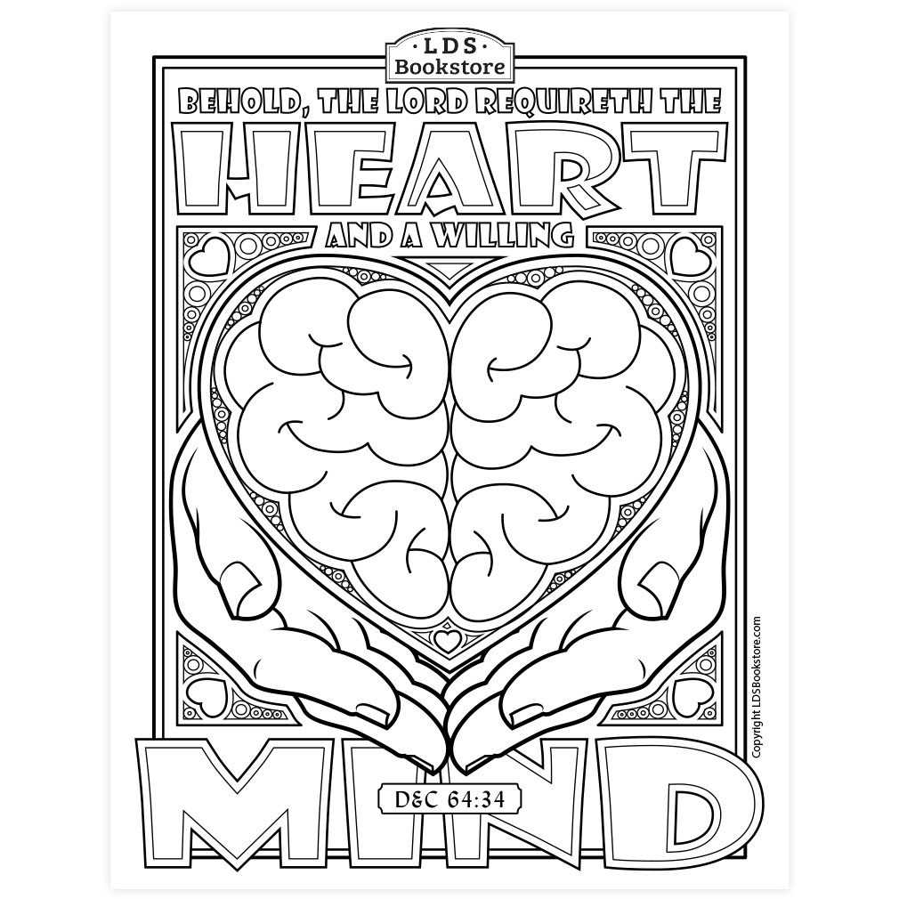The Heart and Willing Mind Coloring Page - Digital Download - LDPD-PBL-COLOR-DOCTCOV64