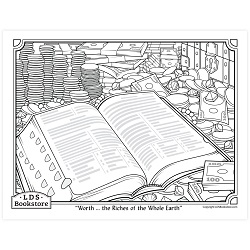 Worth the Riches of the Whole Earth Coloring Page - Digital Download free lds coloring page, lds coloring page, come follow me activities, come follow me coloring page, doctrine and covenants coloring page