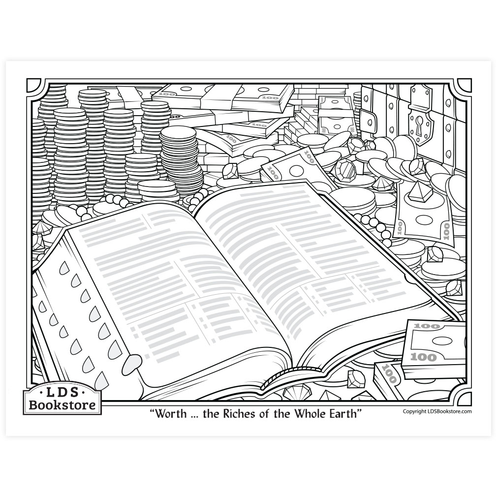 Worth the Riches of the Whole Earth Coloring Page - Digital Download - LDPD-PBL-COLOR-DOCTCOV70
