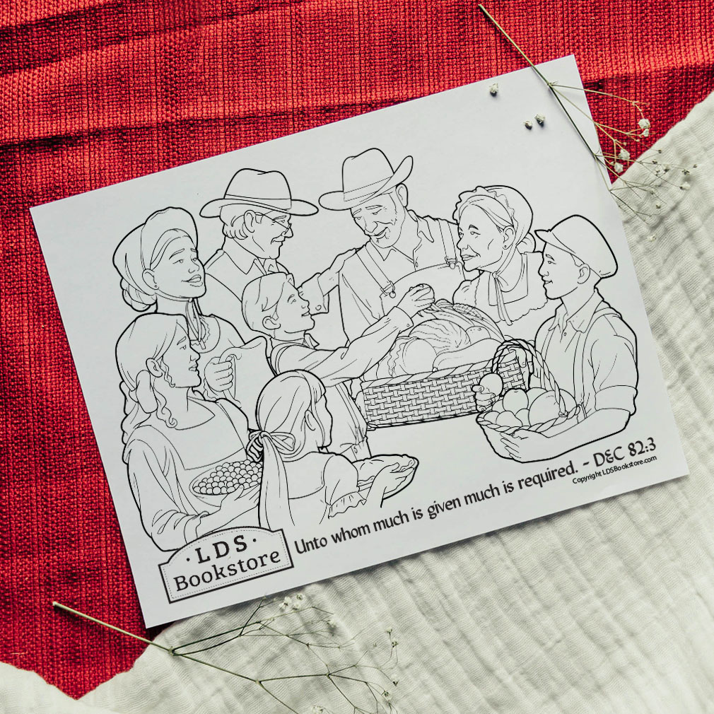 Where Much Is Given, Much Is Required Coloring Page - Digital Download - LDPD-PBL-COLOR-DOCTCOV82