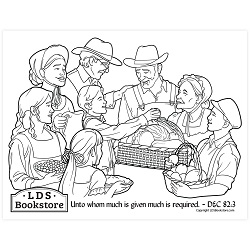 Where Much Is Given, Much Is Required Coloring Page - Digital Download free lds coloring page, lds coloring page, come follow me activities, come follow me coloring page, doctrine and covenants coloring page