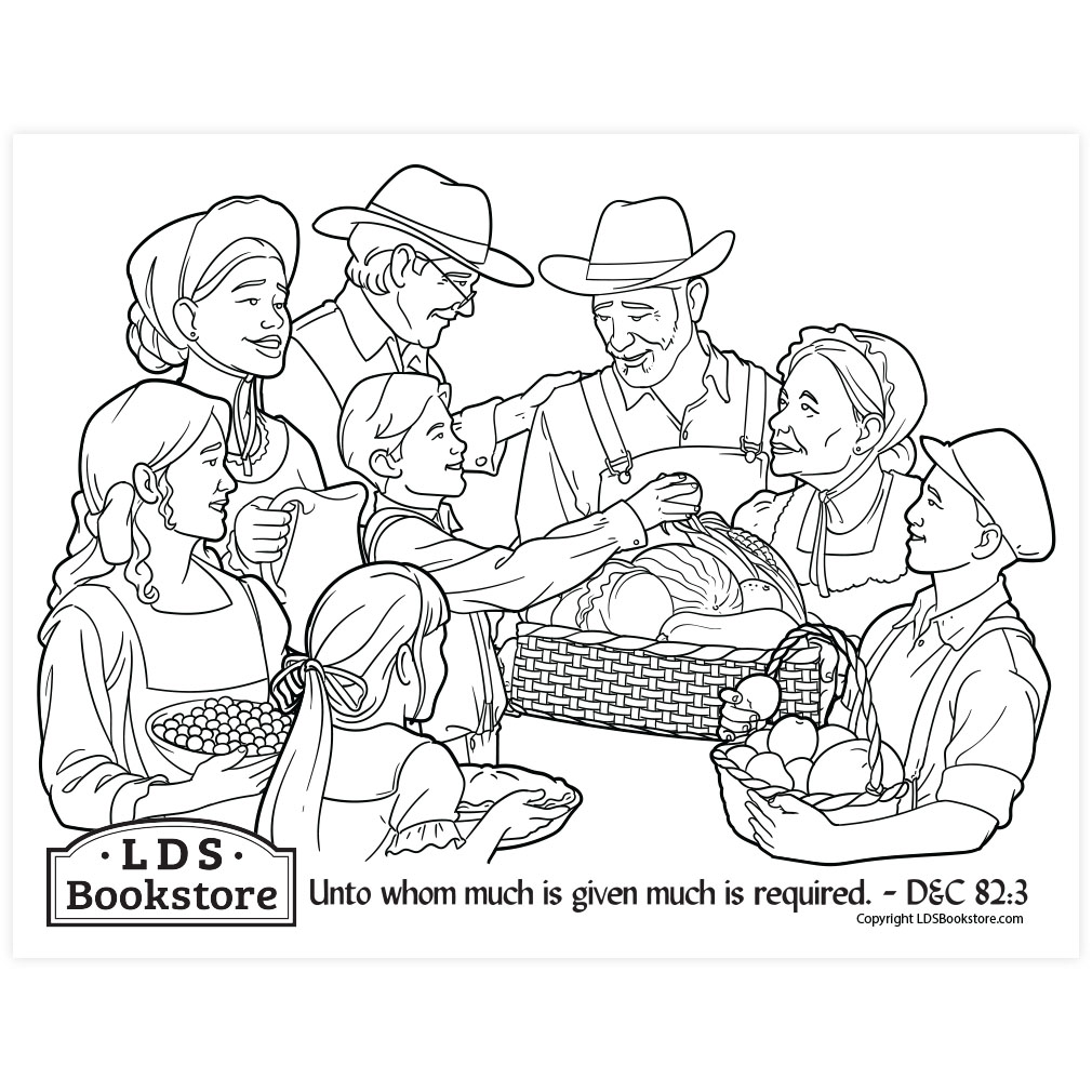 Where Much Is Given, Much Is Required Coloring Page - Digital Download - LDPD-PBL-COLOR-DOCTCOV82