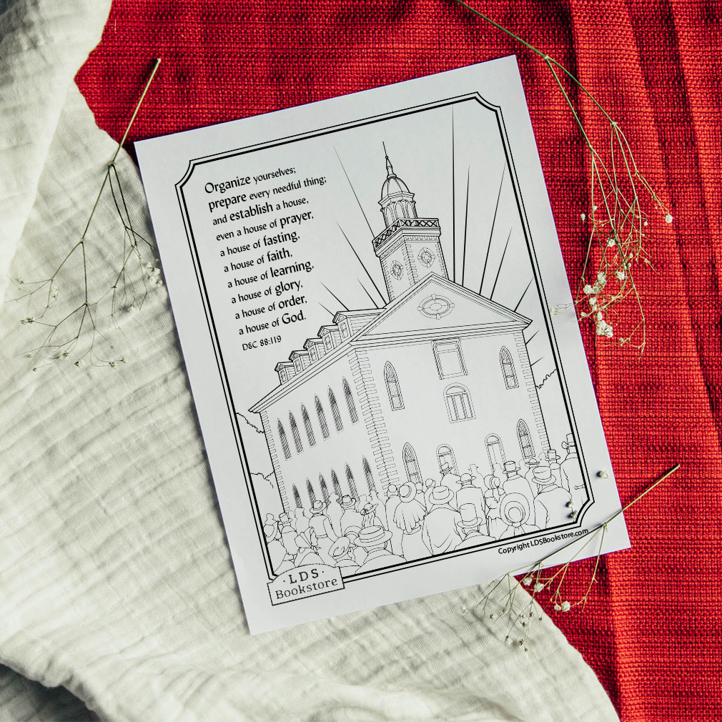 Establish a House of God Coloring Page - Digital Download - LDPD-PBL-COLOR-DOCTCOV88