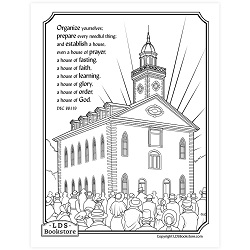 Establish a House of God Coloring Page - Digital Download free lds coloring page, lds coloring page, come follow me activities, come follow me coloring page, doctrine and covenants coloring page, temple coloring page