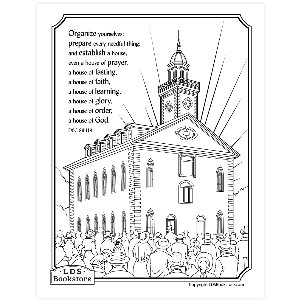 Establish a House of God Coloring Page - Digital Download - LDPD-PBL-COLOR-DOCTCOV88