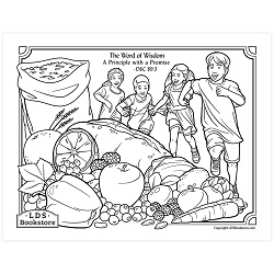 The Word of Wisdom Coloring Page - Digital Download word of wisdom coloring page, free lds coloring page, lds coloring page, come follow me activities, come follow me coloring page, doctrine and covenants coloring page, temple coloring page