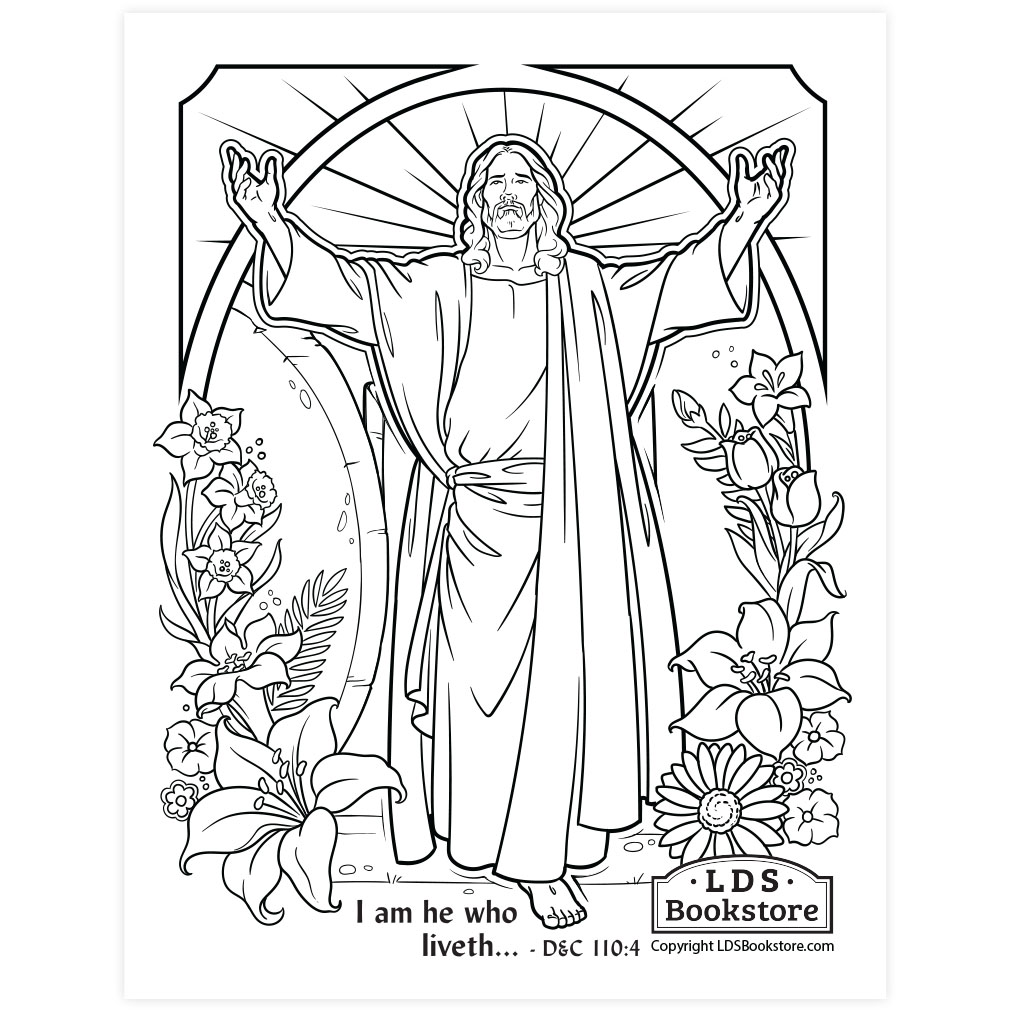 I Am He Who Liveth Easter Coloring Page - Digital Download - LDPD-PBL-COLOR-EASTER21