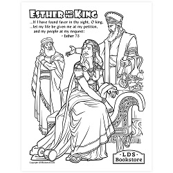 Esther and the King Coloring Page - Digital Download come follow me coloring page, free lds coloring page, old testament coloring page, pearl of great price coloring page