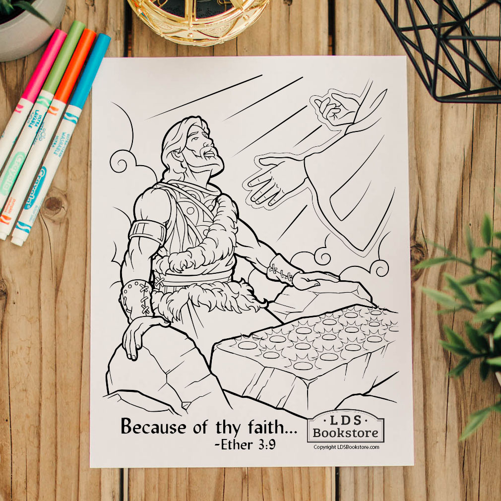 Because of Thy Faith Brother of Jared Coloring Page - Digital Download - LDPD-PBL-COLOR-ETHER3
