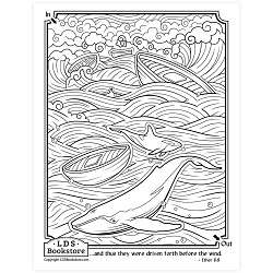 Driven Towards the Promised Land Coloring Page - Digital Download come follow me coloring page, free lds coloring page, come follow me activity, come follow me, book of mormon coloring page