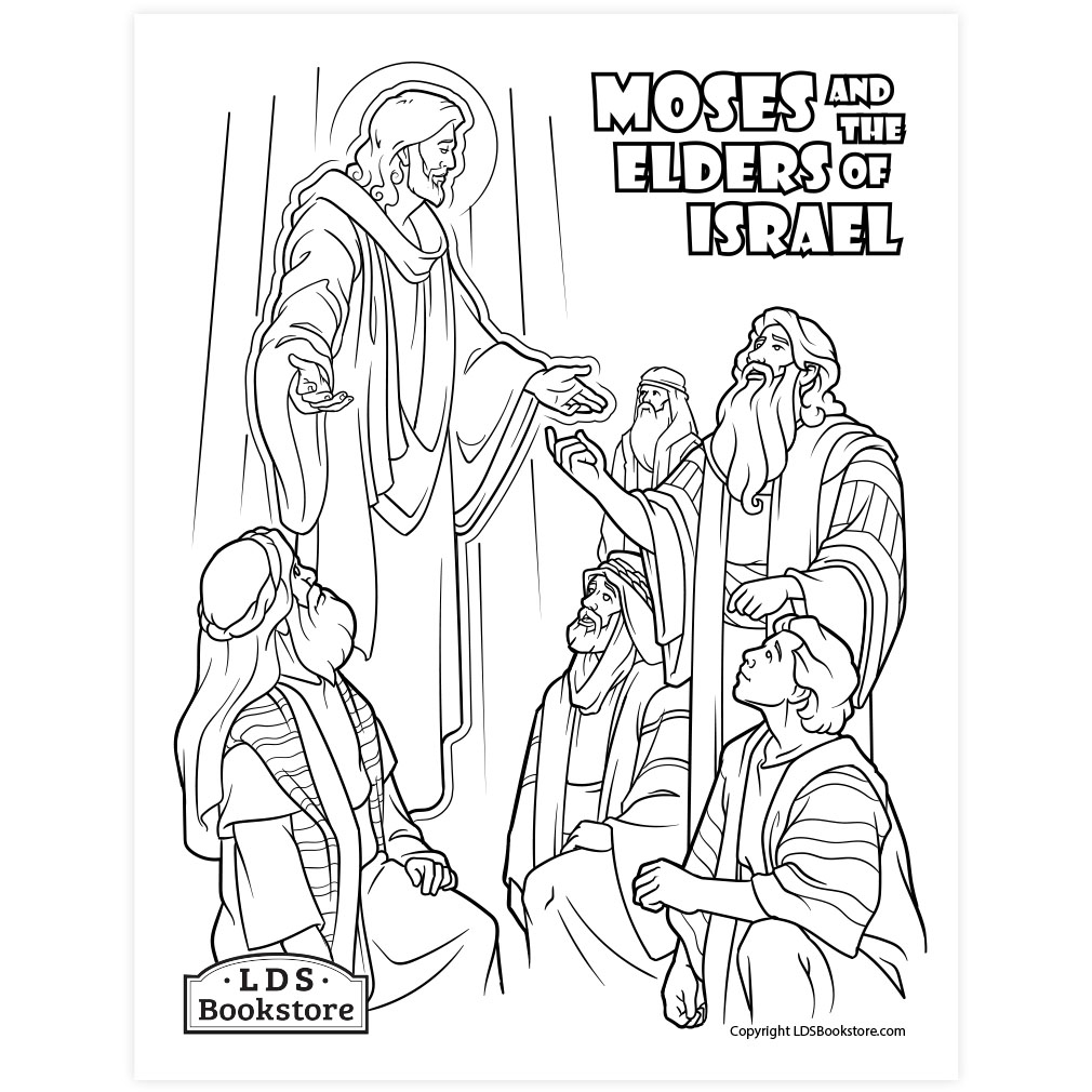 Moses and the Elders of Israel Coloring Page - Digital Download - LDPD-PBL-COLOR-EXODUS24