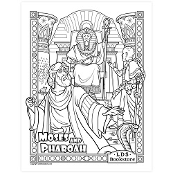 Moses and Pharaoh Coloring Page - Digital Download come follow me coloring page, free lds coloring page, old testament coloring page, pearl of great price coloring page