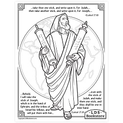 The Stick of Judah and Joseph Coloring Page - Digital Download come follow me coloring page, free lds coloring page, old testament coloring page, pearl of great price coloring page