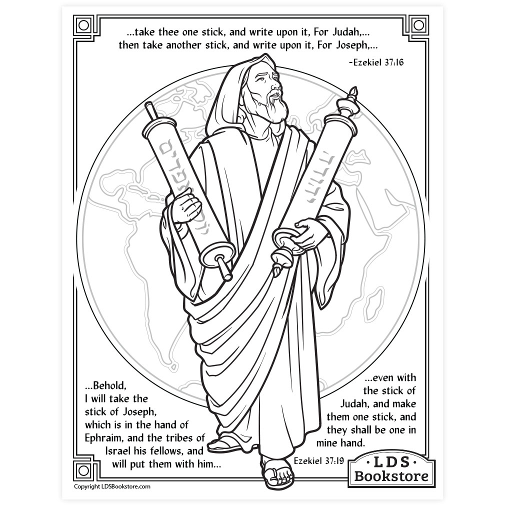 The Stick of Judah and Joseph Coloring Page - Digital Download - LDPD-PBL-COLOR-EZEK37