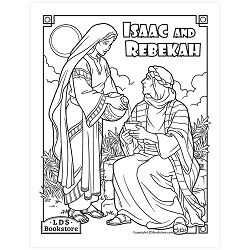 Isaac and Rebekah Coloring Page - Digital Download