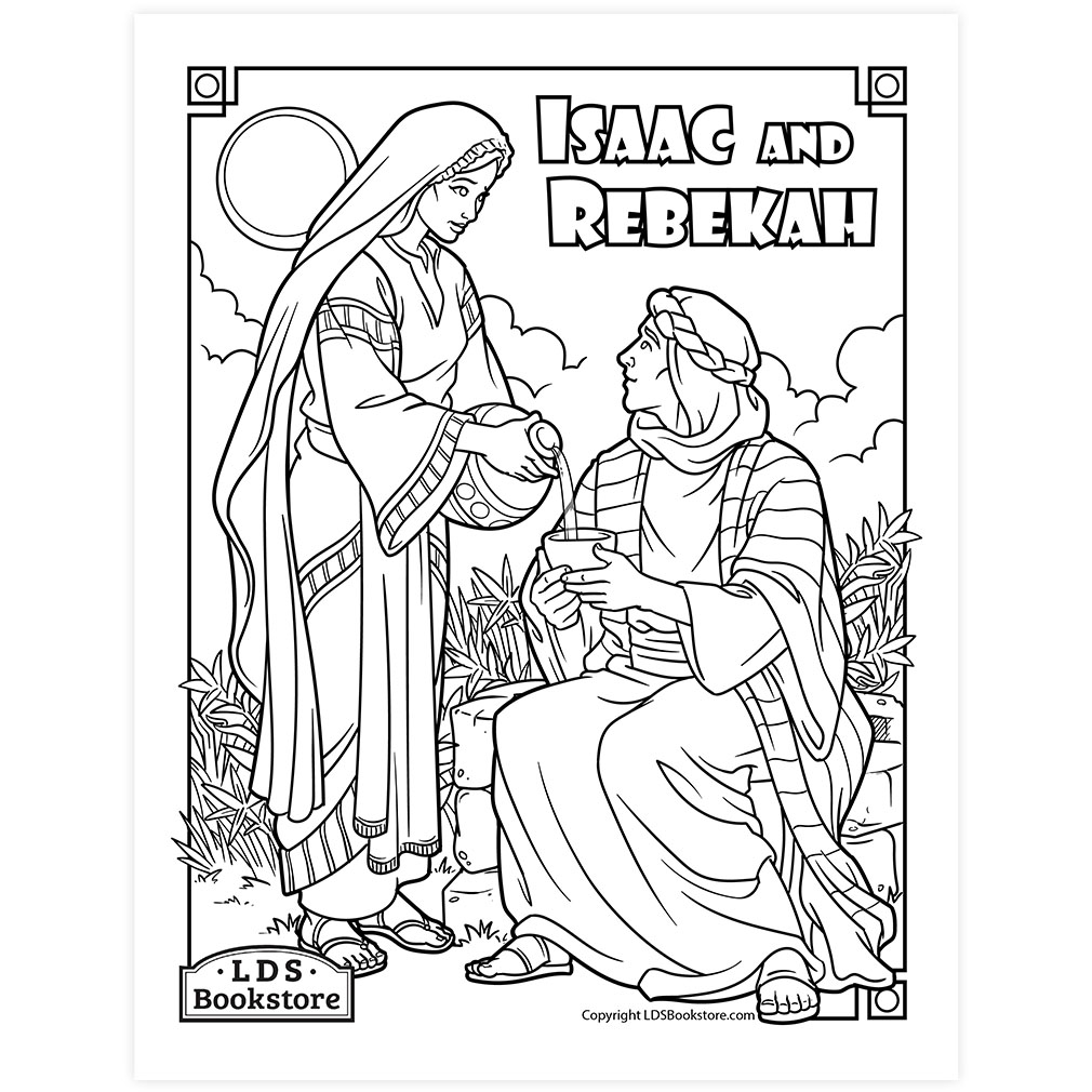 Isaac and Rebekah Coloring Page - Digital Download - LDPD-PBL-COLOR-GEN24