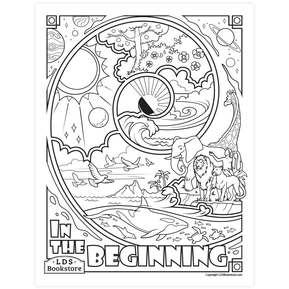 The Creation Coloring Page - Digital Download - LDPD-PBL-COLOR-GENESIS1