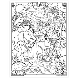 The Fall of Adam and Eve Coloring Page - Digital Download