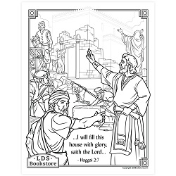I Will Fill This House With Glory Coloring Page - Digital Download come follow me coloring page, free lds coloring page, old testament coloring page, pearl of great price coloring page