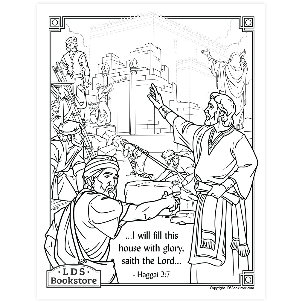 I Will Fill This House With Glory Coloring Page - Digital Download - LDPD-PBL-COLOR-HAGGAI