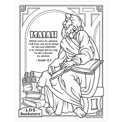 The Prophet Isaiah Coloring Page - Digital Download come follow me coloring page, free lds coloring page, old testament coloring page, pearl of great price coloring page